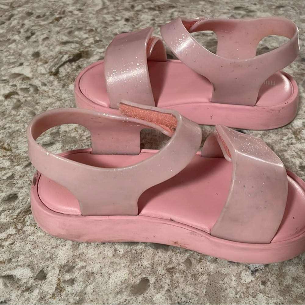 Mini Melissa Pink Sandals with Adjustable Straps
